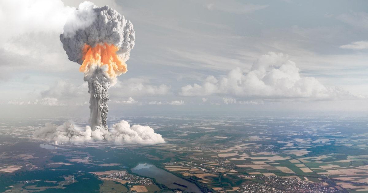 nuclear explosion countryside mushroom cloud