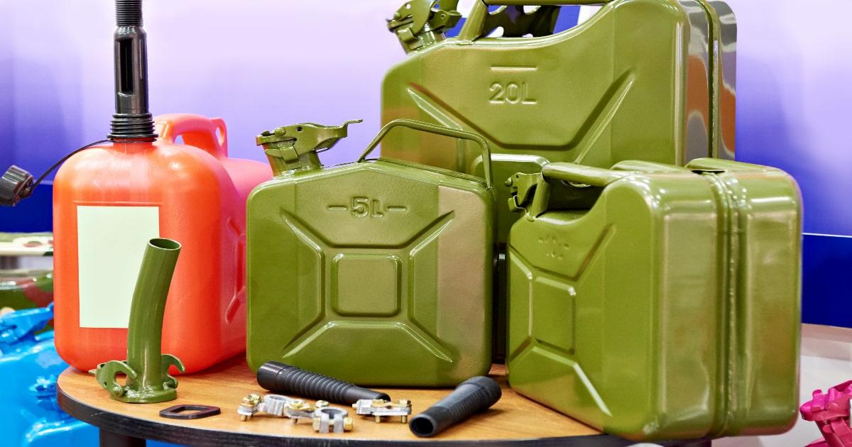 metal jerry cans to siphon fuel into 