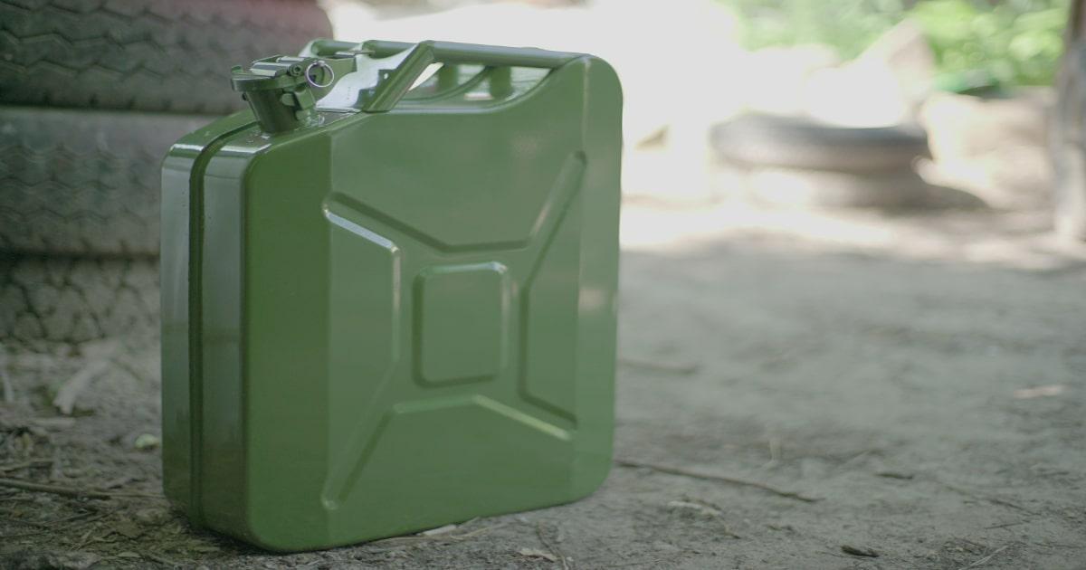 single metal fuel jerry can storage 